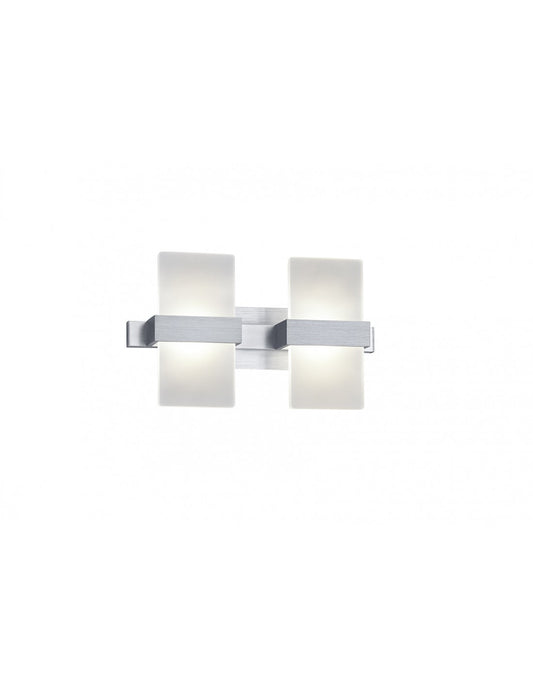 Lámpara de pared rectangular LED de doble emisión Platon Aluminio Trio Lighting