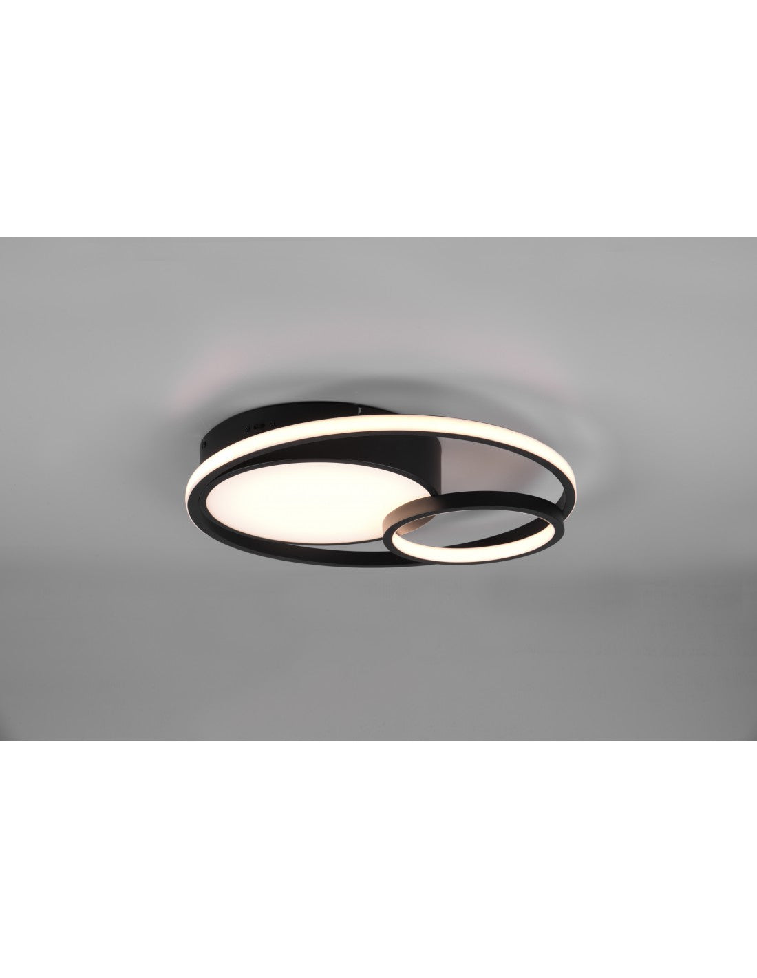 Plafón moderno Vuelta negro 3 LED Dimmer 28w Trio Lighting