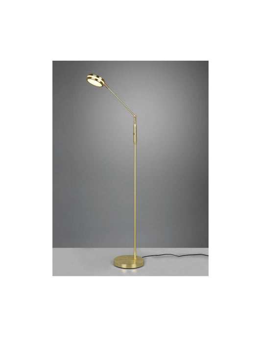 Lámpara de pie Latón Satinado Disco Touch Led Ajustable Franklin Trio Lighting