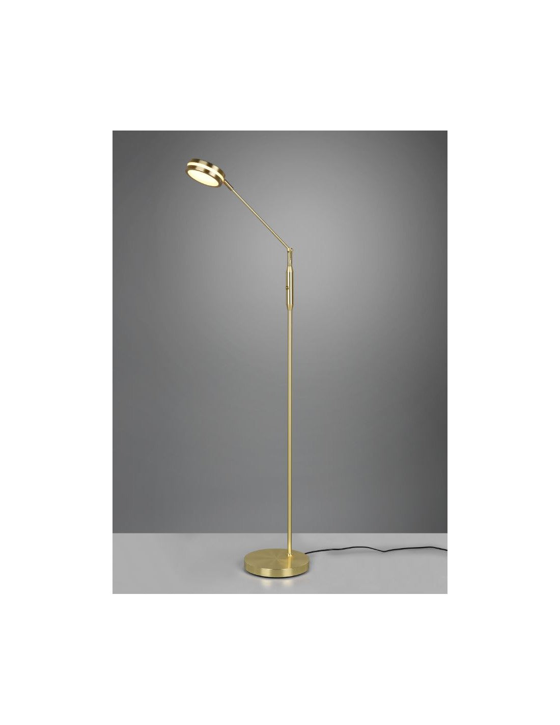 Lámpara de pie Latón Satinado Disco Touch Led Ajustable Franklin Trio Lighting