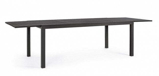 Mesa de exterior HILDE de aluminio antracita Extensible 200-300x100x h75 cm