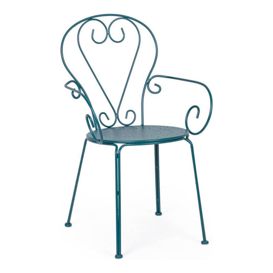 Silla de exterior clásica Etienne Ocean con reposabrazos