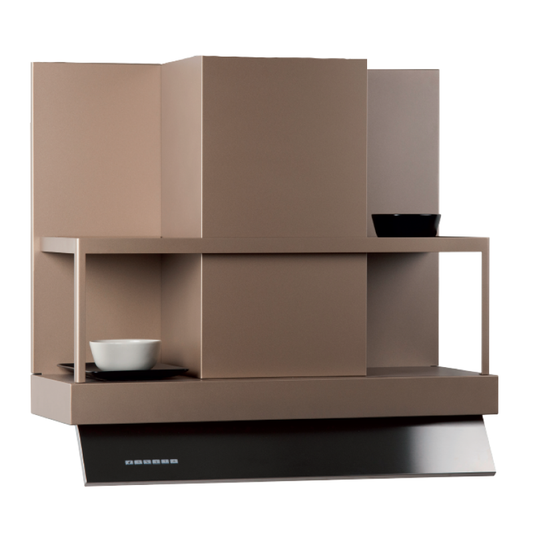 Campana extractora ETRA NO DRIP en acero inoxidable cobre 120 cm