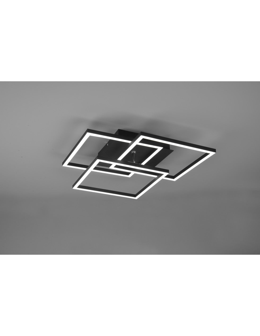 Lámpara de techo 3 cuadrados ajustable LED atenuador móvil negro Trio Lighting