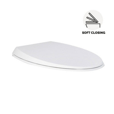Asiento de inodoro Cloud con cierre suave - Blanco mate