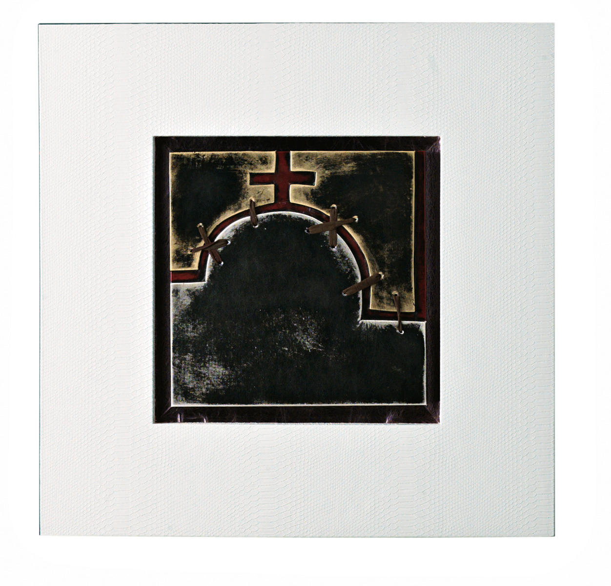 Óleo sobre lienzo multicolor y marco de madera 80x80cm