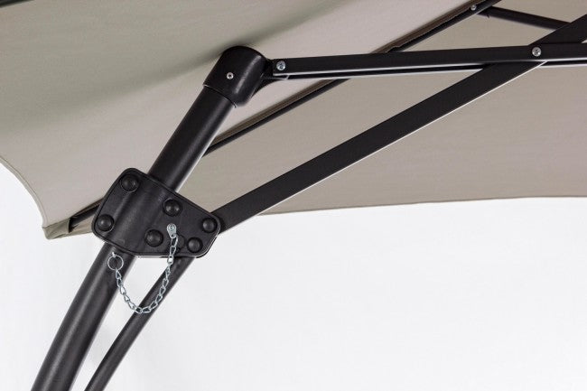 Sombrilla de jardín con brazo diámetro 300x h253 cm SORRENTO Antracita-Gris tórtola