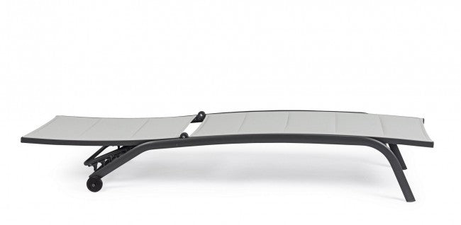 Tumbona con ruedas Cleopas de aluminio antracita