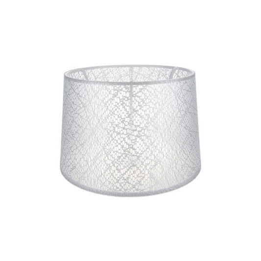 Paralume Deco ASZ1181 tessuto bianco motivo ricamo