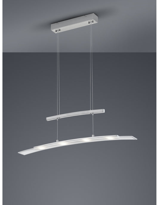 Samos Suspensión LED Regulable Níquel L80 cm Trio Lighting