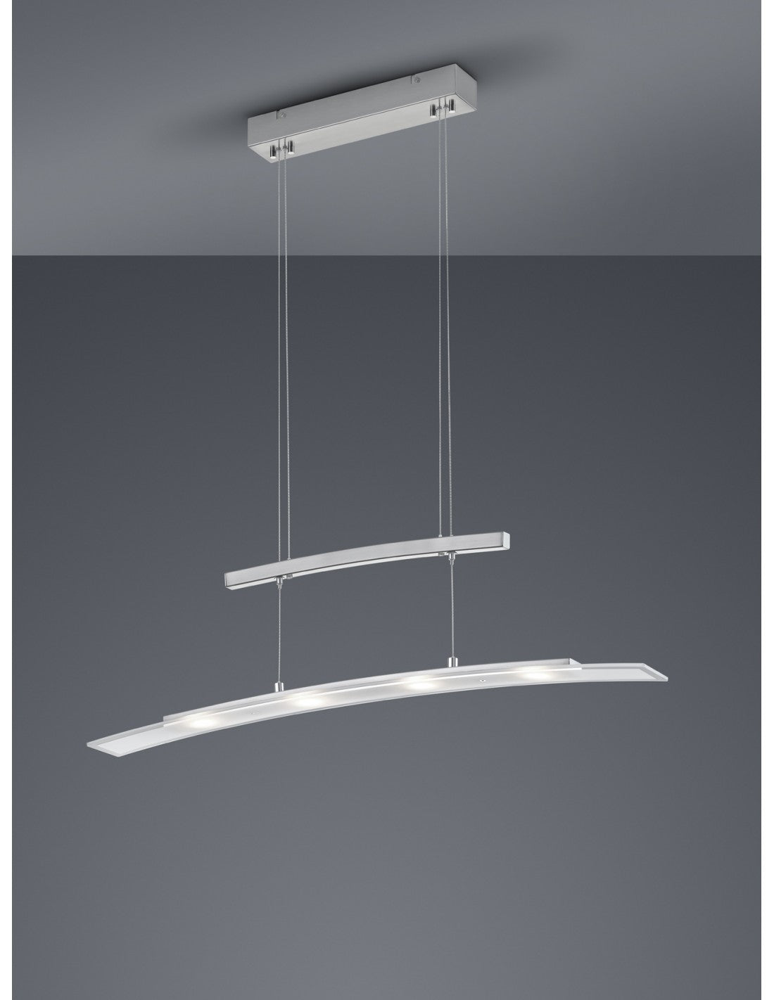 Samos Suspensión LED Regulable Níquel L80 cm Trio Lighting