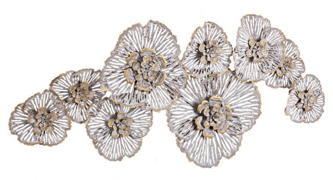Decoración de pared floral de hierro Aurum 115 x 54 cm