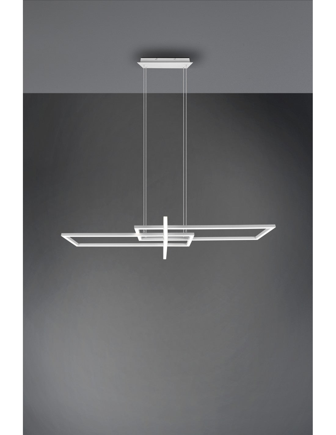 Salinas Suspensión 3 Rectángulos LED 34w Blanco L110 cm Regulable Trio Lighting