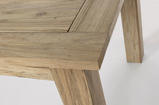 Mesa de exterior rectangular en madera de teca FSC 200-260x 100x h 78 cm