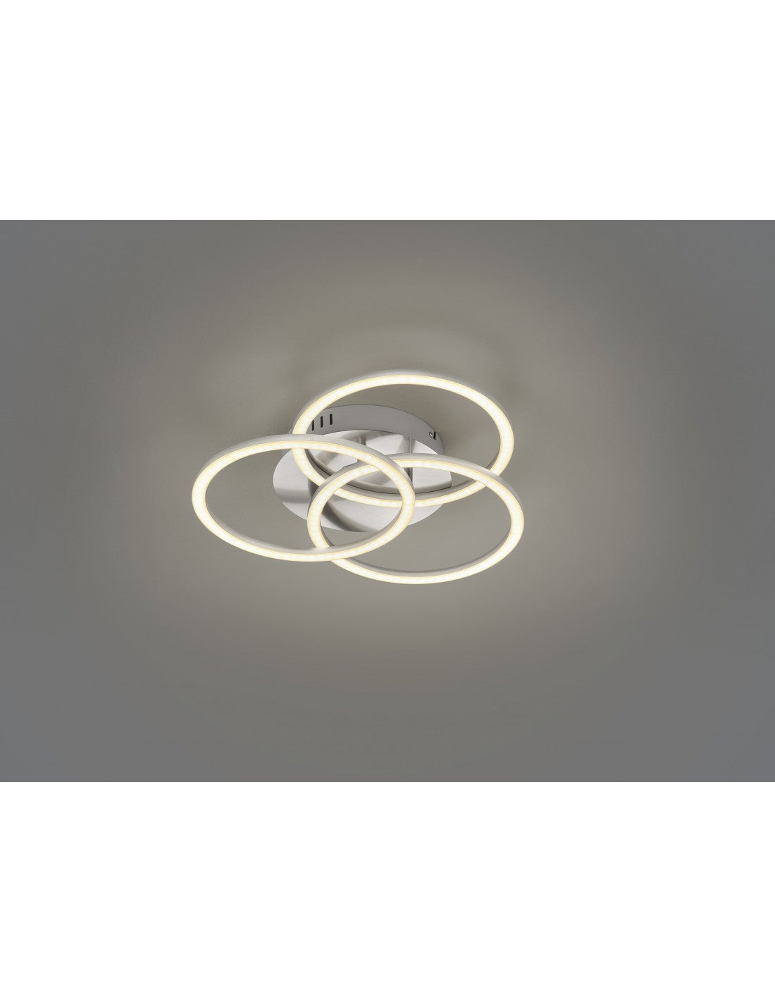 Lámpara de techo con 3 anillos ajustables LED Dimmer Circle Nichel Trio Lighting