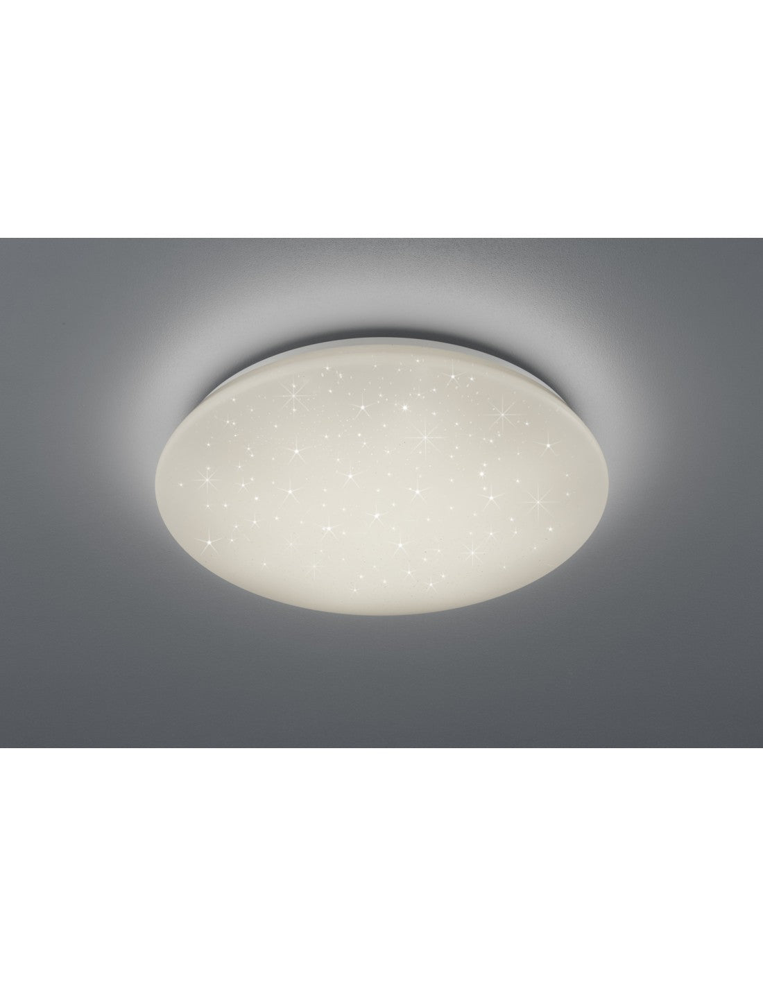 Lámpara de techo LED regulable IP44 Potz Blanco Brillo Ø50 cm Trio Lighting