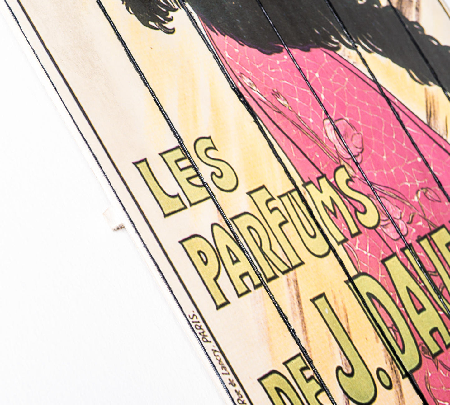 Impresión sobre madera con lienzo multicolor 60x100 cm