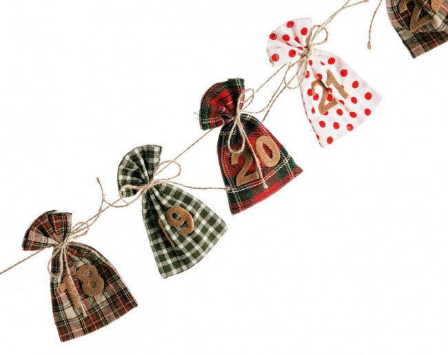 2x Guirnalda de parches de Adviento