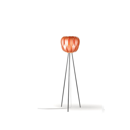 Lámpara De Pie Trípode De Metal Cobre Cm. 42x165h