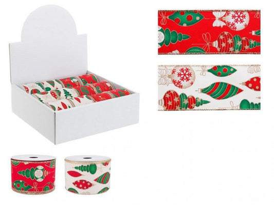12x Cinta De Bolas De Navidad 4M Ass2 Disp12