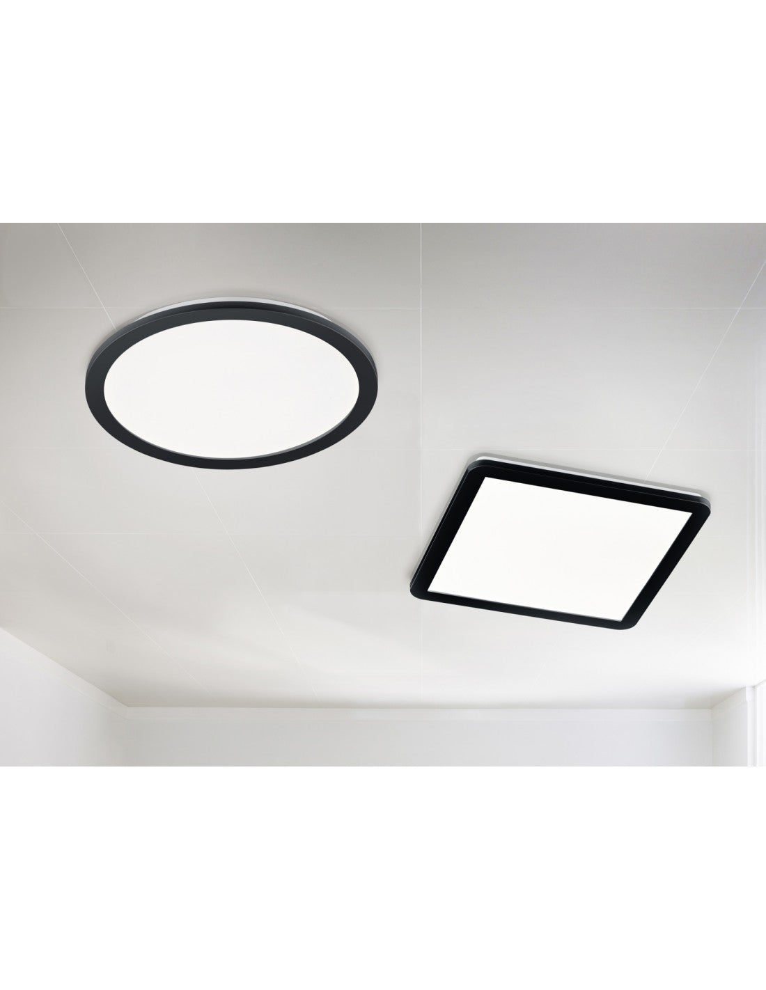 Plafón LED Regulable Cuadrado 22w Camilla Black IP44 Trio Lighting