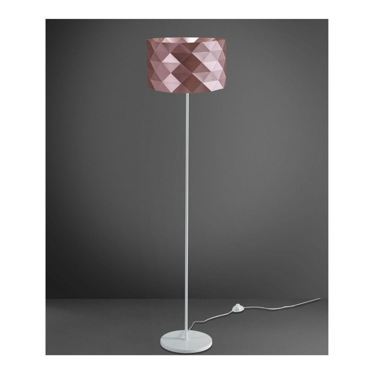 Lámpara de pie Base y Pie Metal Rosa 40 x 153h Cm