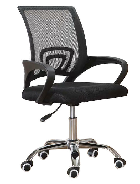 Sedia operativa con ruote Bisk nera