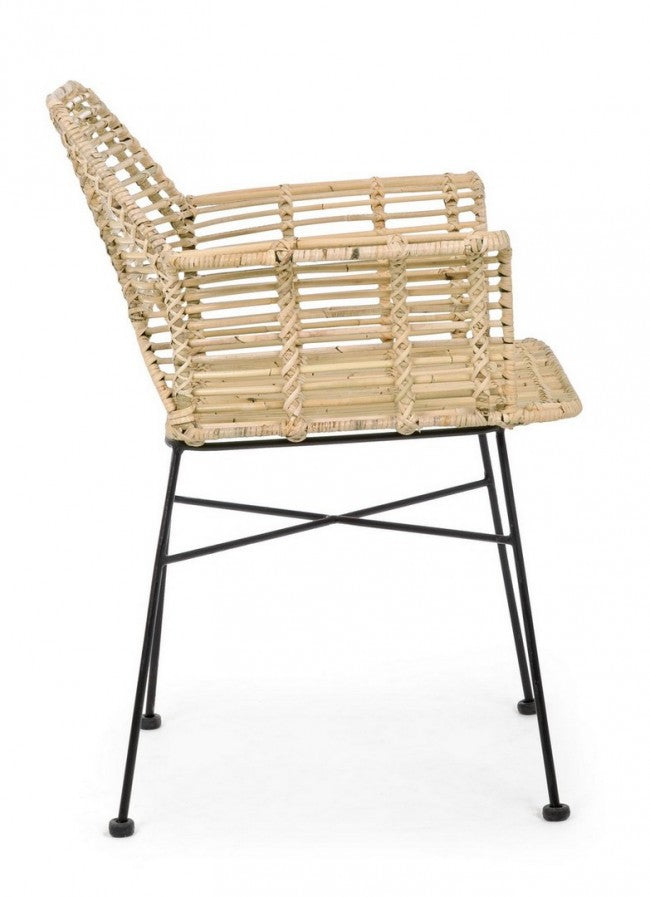 Silla Tunas con reposabrazos de fibra natural