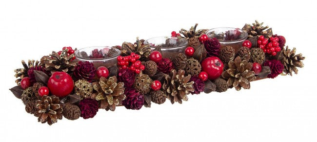 4x Portavelas 3P Adalia Rett Rojo