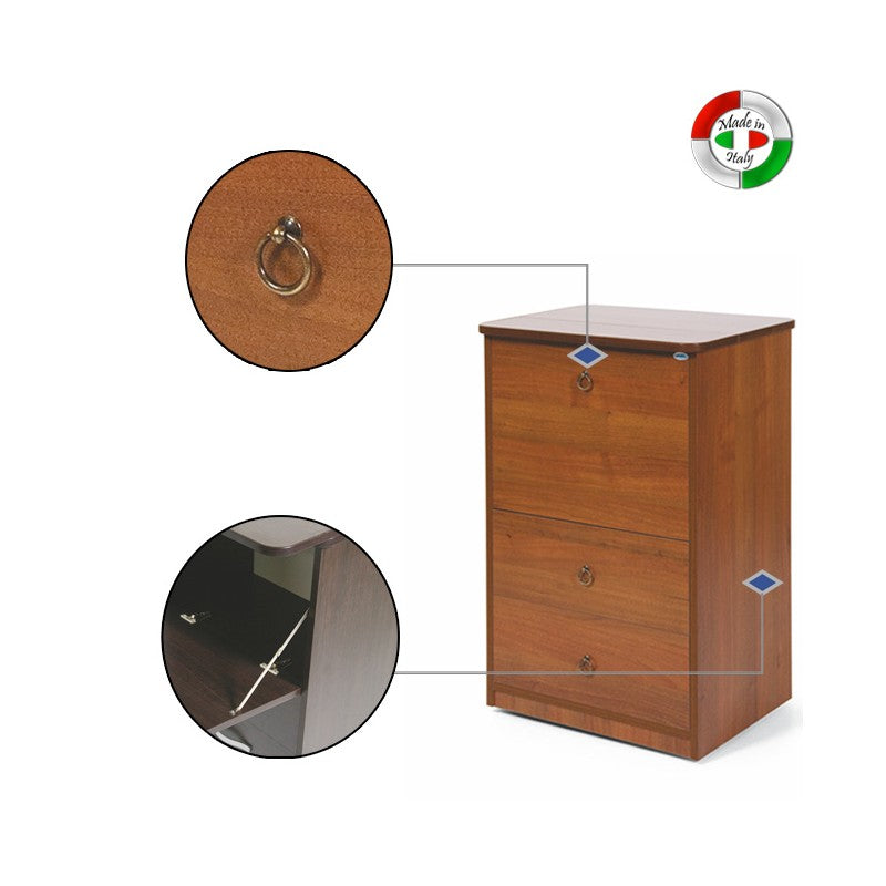 Mueble tabla de planchar Madera revestida de melamina Nogal Antiguo 3 cajones 44x57xH.89 cm