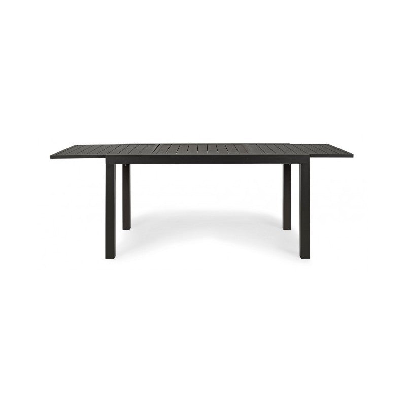 Mesa de exterior extensible en aluminio antracita 140-210x77x h75 cm