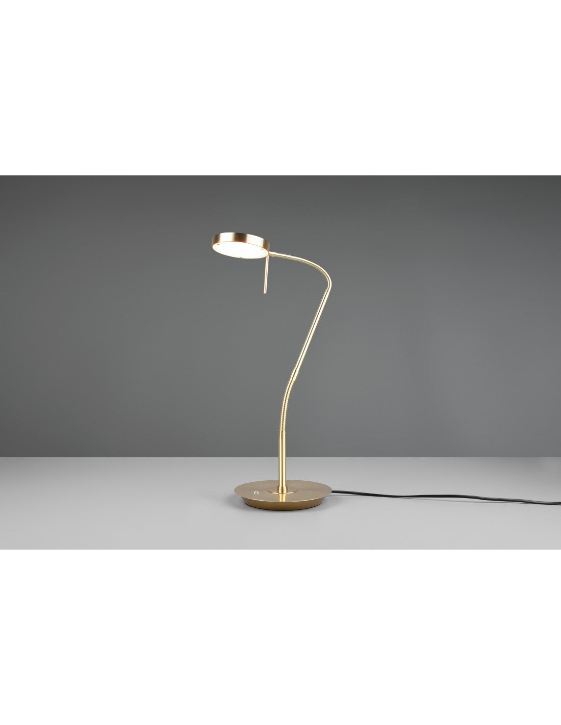 Lámpara de escritorio flexible Monza LED Touch Dimmer Brass Trio Lighting
