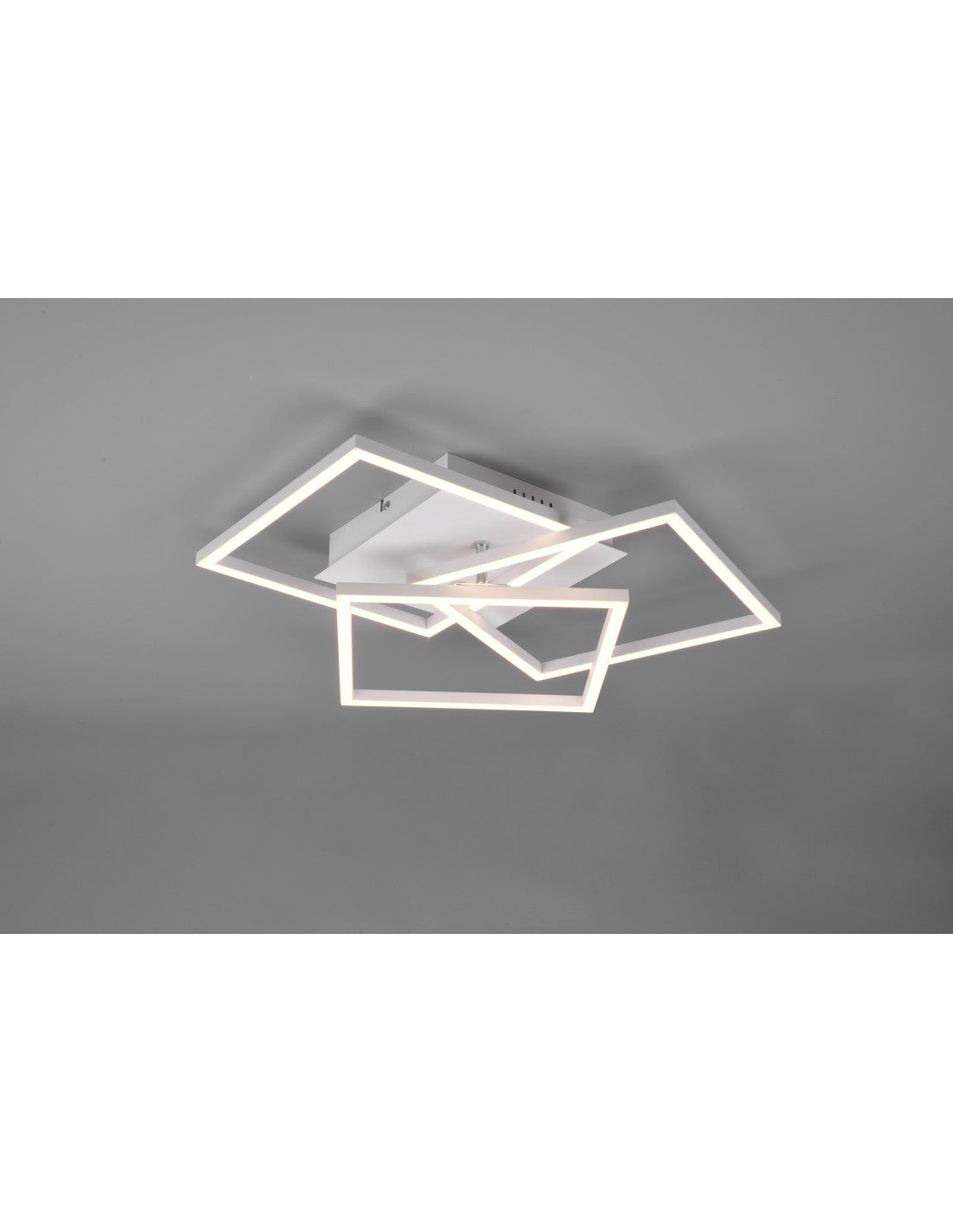 Luz de techo blanca, 3 cuadrados, atenuador LED ajustable, iluminación móvil en trío