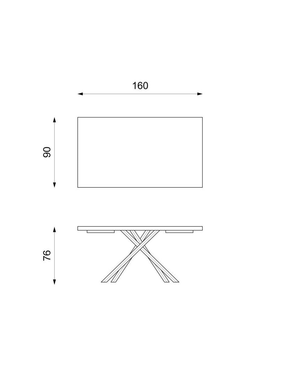 Mesa Fija 160 x 76 H cm - Spike