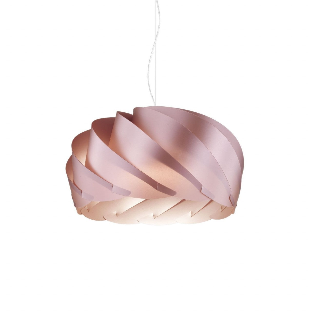 Suspensión de metal rosa en metal cromado cm. 42x26h