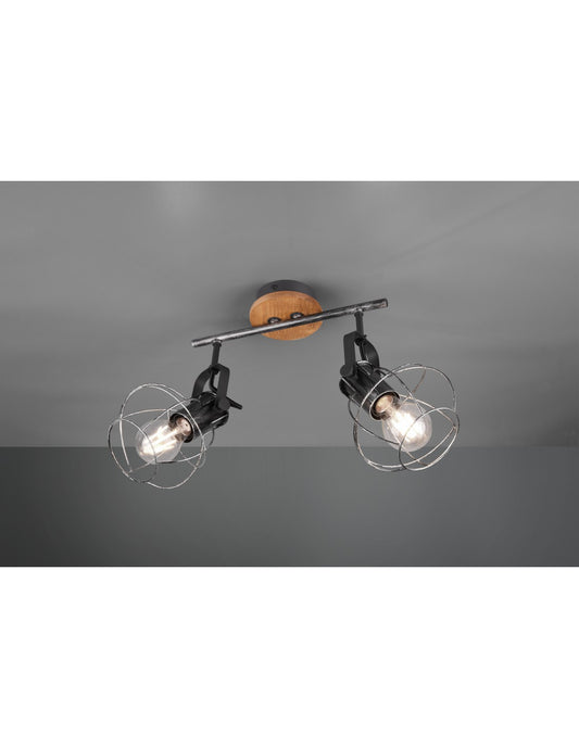 Foco Vintage 2 Luces Orientables Madras Trio Lighting