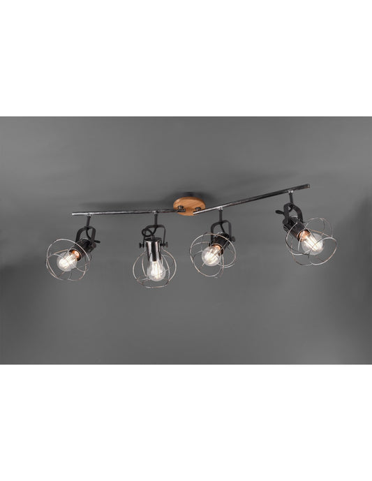 Lámpara 4 Focos Orientables Madras Industrial Trio Lighting