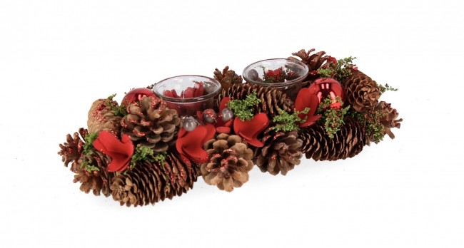 Portavelas 6x 2P Lilibeth Rett Rojo