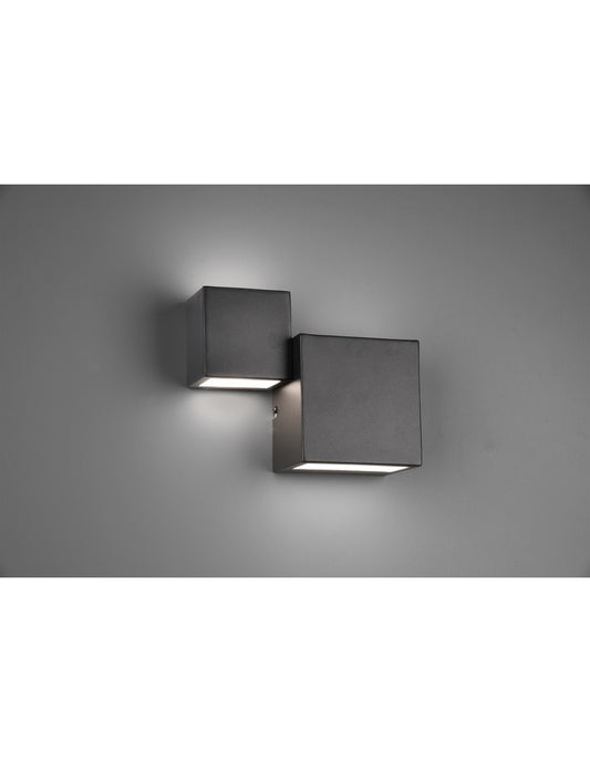 Lámpara de pared moderna Miguel Black Doble emisión LED Trio Lighting