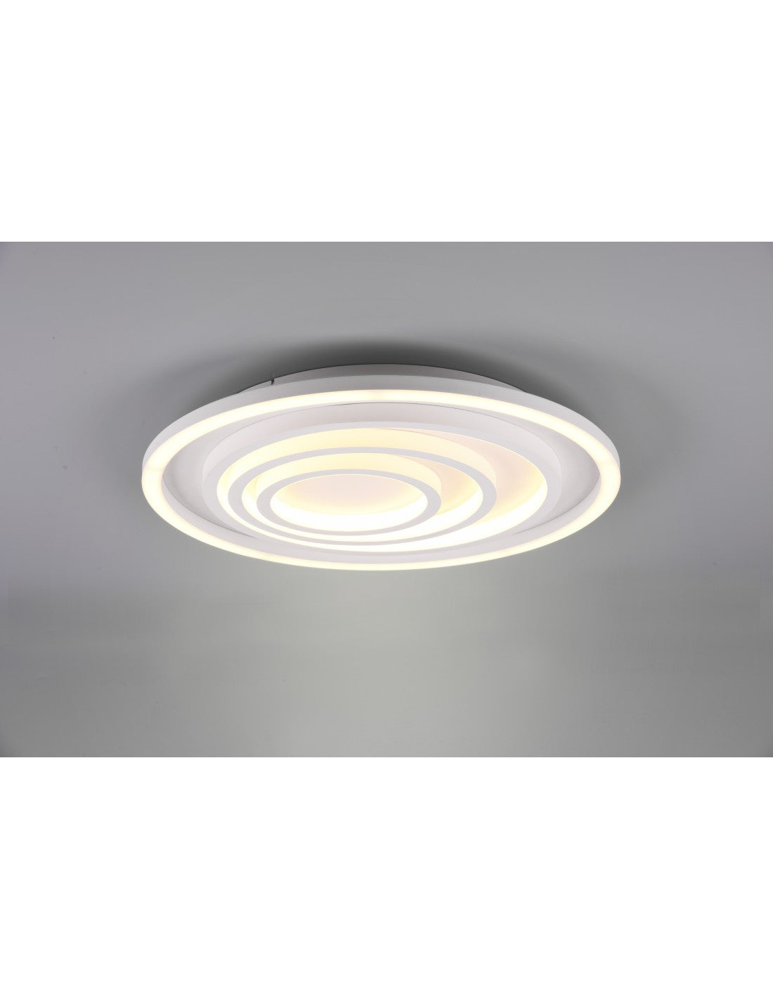 Lámpara de techo circular moderna grande con atenuador LED Kagawa White Trio Lighting