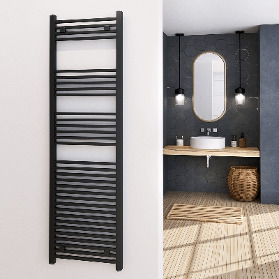 Radiador de diseño antracita con tubos cuadrados - H 1000 x Int. 470 (mm)