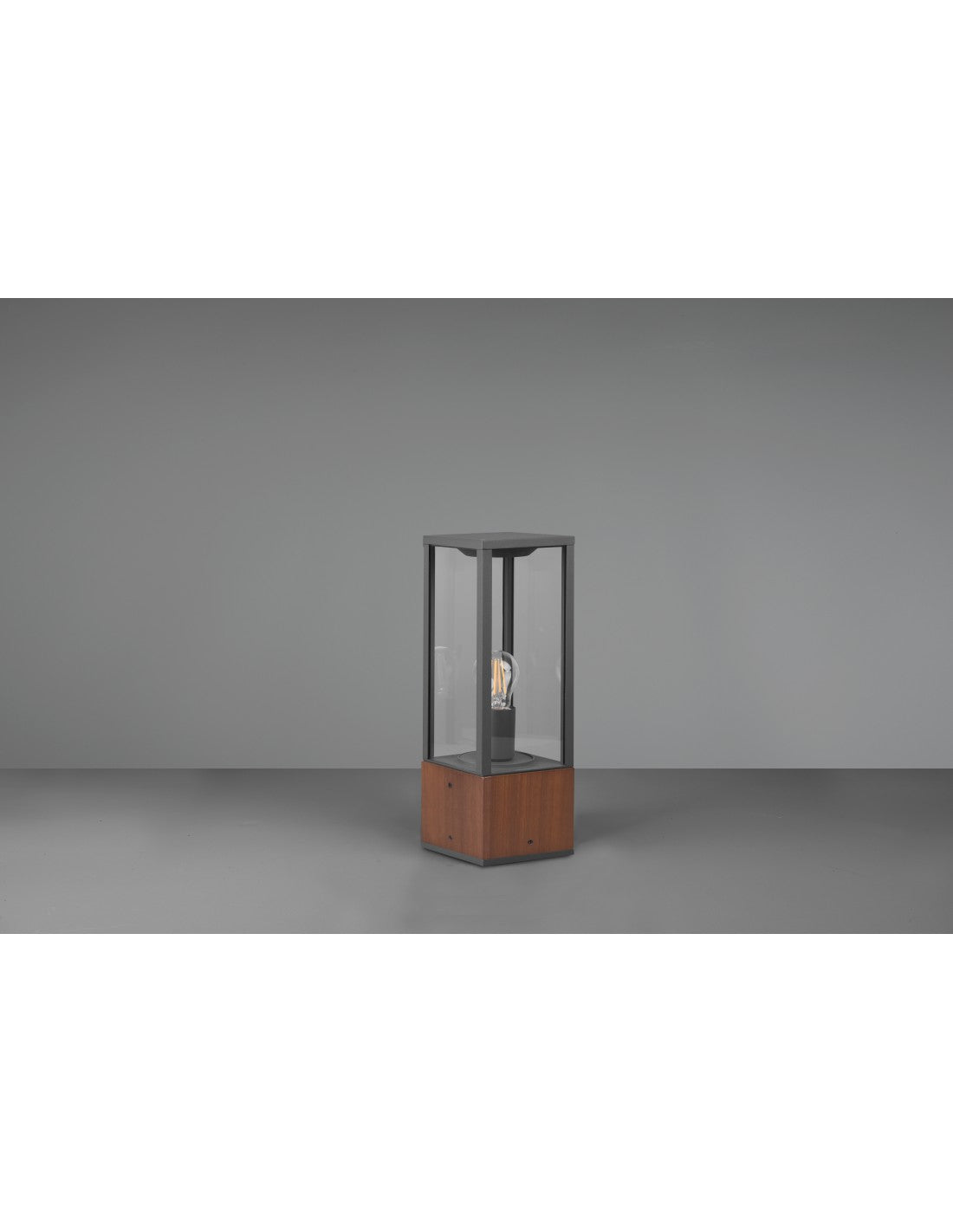 Garonne Bolardo de Exterior IP44 1xE27 Madera H40 cm Trio Lighting