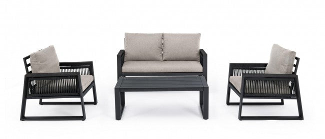 Conjunto de salón de jardín Captiva antracita