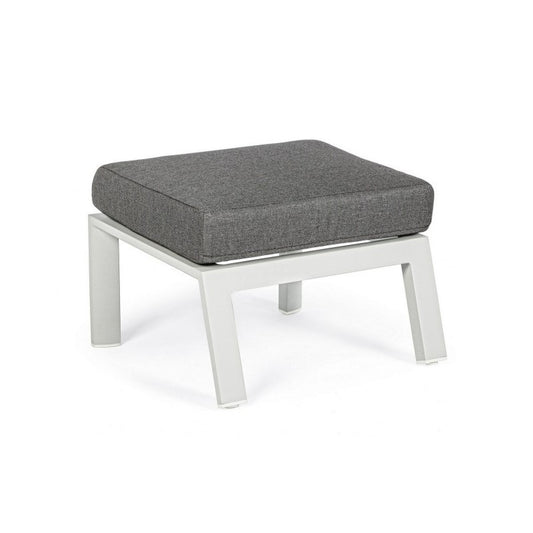 Puf de aluminio con cojín lunar Kledi
