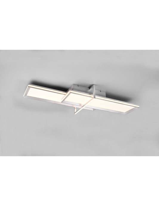 Lámpara de Techo 2 Rectángulos LED Dimmer Charleston Aluminio Trio Lighting