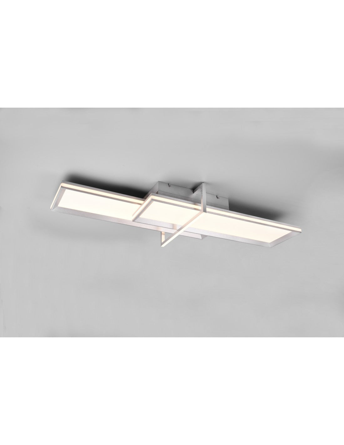 Lámpara de Techo 2 Rectángulos LED Dimmer Charleston Aluminio Trio Lighting