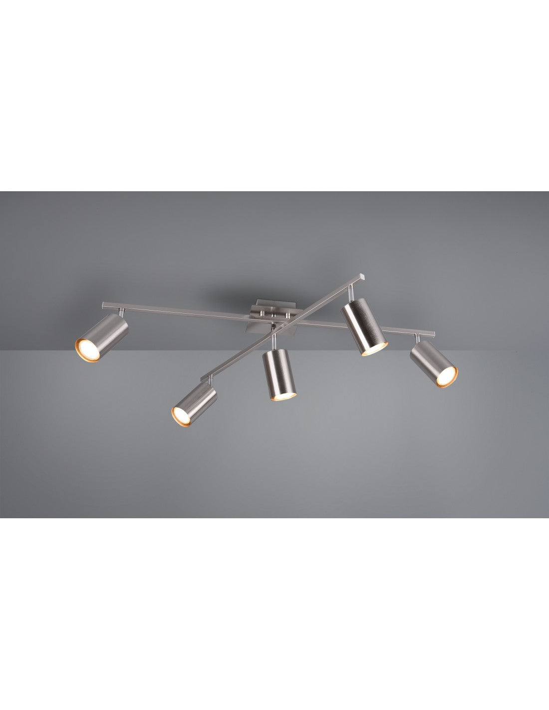 Marley Nichel Trio Lighting lámpara de techo con 5 focos orientables