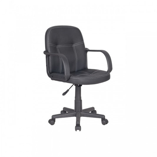 Sillón Gas con Reposabrazos Office Negro Mod. 1431