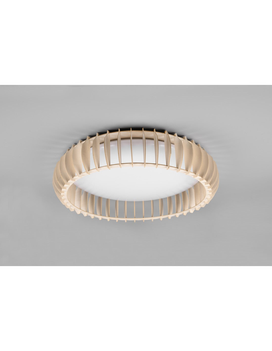 Lámpara de techo de madera natural LED 38w atenuador Monte Trio Lighting