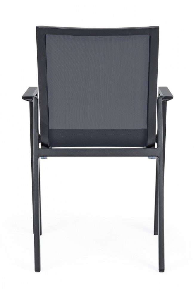 4x Silla con reposabrazos de aluminio.